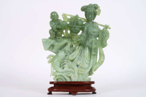 Chinese sculptuur in jade : \