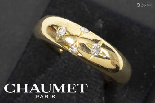 CHAUMET ring in geelgoud (18 karaat) met vier in d…