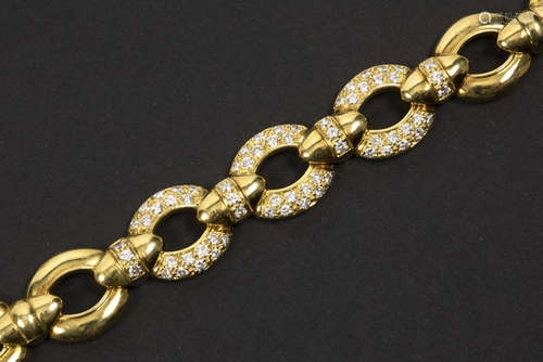 Bracelet met ovale open schakels in geelgoud (18 k…