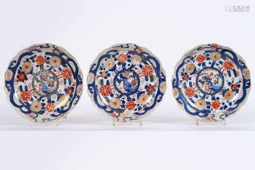 Set van drie 17°/18° eeuwse Chinese Kang Hsi borde…