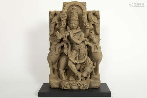 CENTRAAAL INDIA 10° EEUW superbe sculptuur in de g…