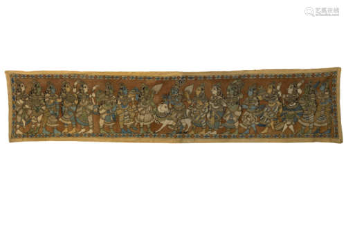 Oude Indische schildering op een handgeweven doek …