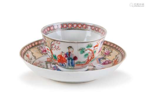 FAMILLE ROSE CUP AND SAUCER