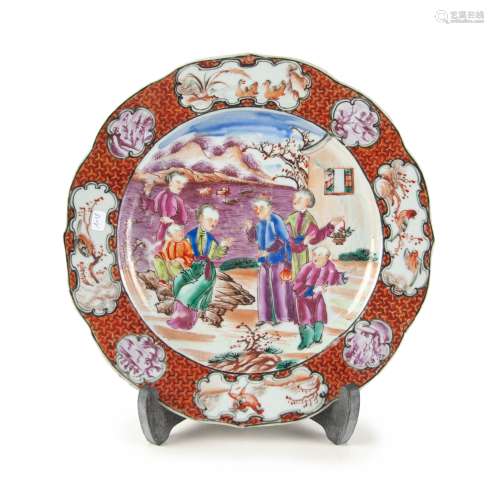 A CHINESE FAMILLE ROSE PLATE