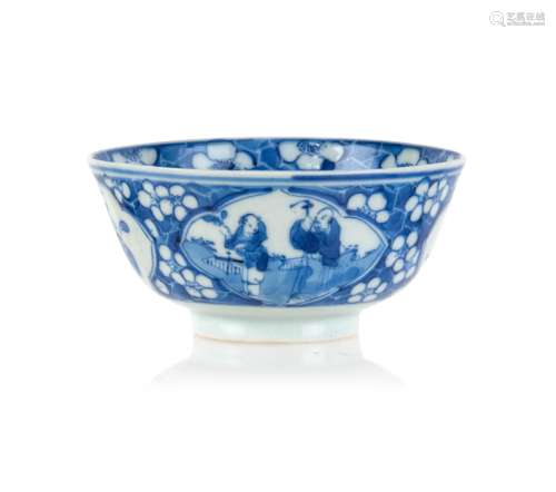 A CHINESE BLUE AND WHITE BOWL