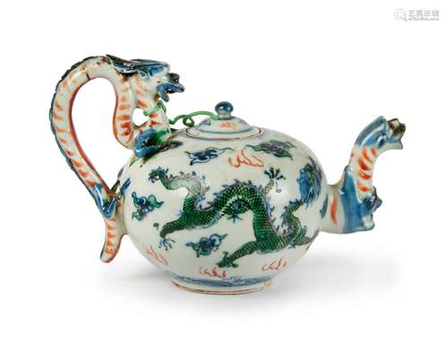 WANLI MARK WUCAI DRAGON TEAPOT