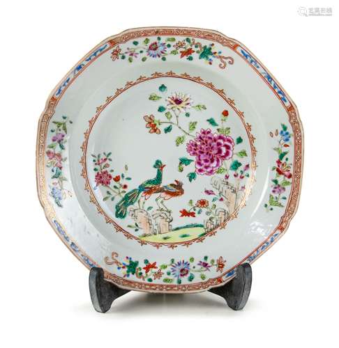 A CHINESE FAMILLE ROSE PLATE