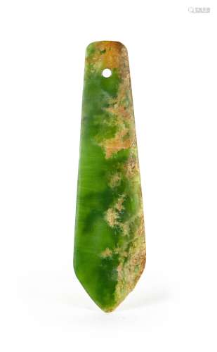 A  ARCHAIC GREEN JADE BLADE,GUI