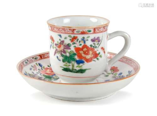 CHINEE IMARI TEA CUP AND SAUCER