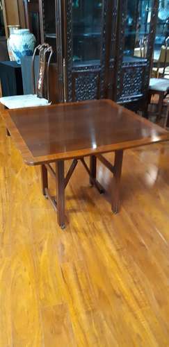 BAKER MAHOGANY DROP LEAF HIGH-LOW TABLE