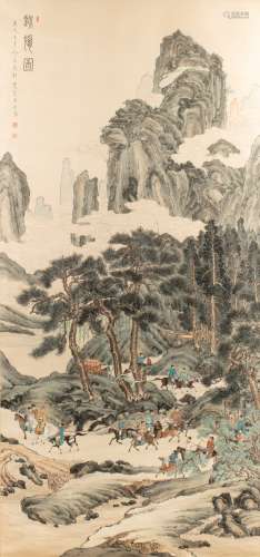 A CHINESE PAINTING OF LANDSCAPE FROM HUI ZHI JU SHI