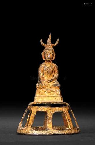 A GILT-BRONZE FIGURE OF BUDDHA