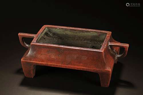 BRONZE RECTANGULAR CENSER