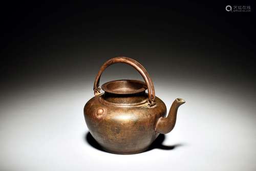 BRONZE CAST TEAPOT