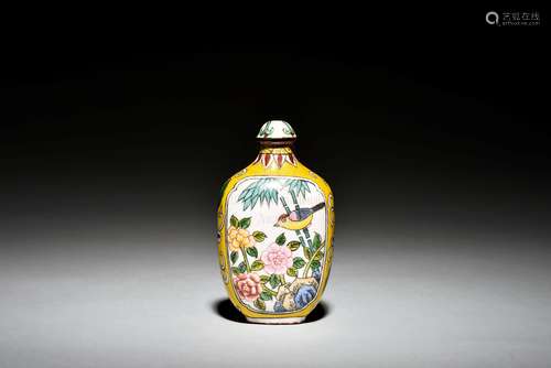 CLOISONNE ENAMELED SNUFF BOTTLE