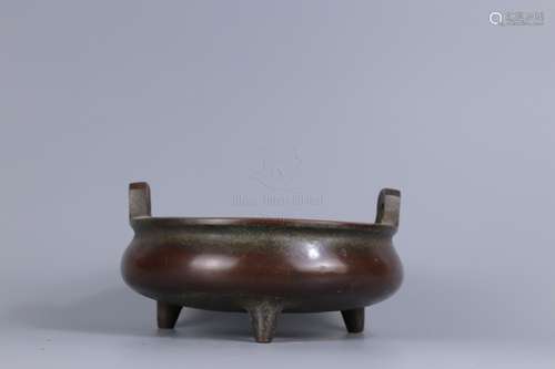 A TRIPOD BRONZE CENSER