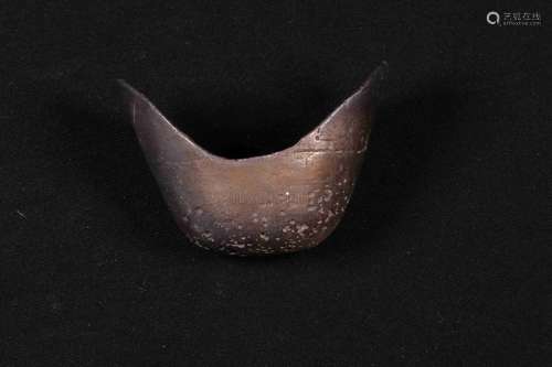 A CHINESE SHOE-SHAPED SILVER INGOT