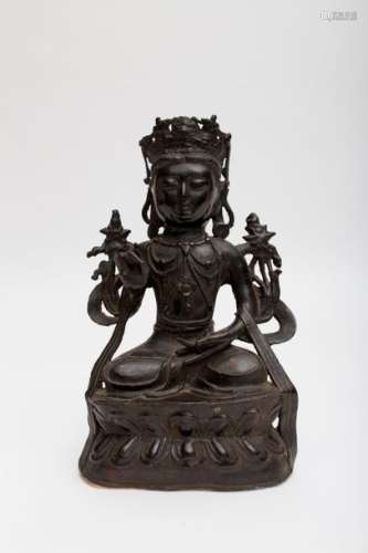 Sino Tibetan Buddha, China or Tibet, antique work …