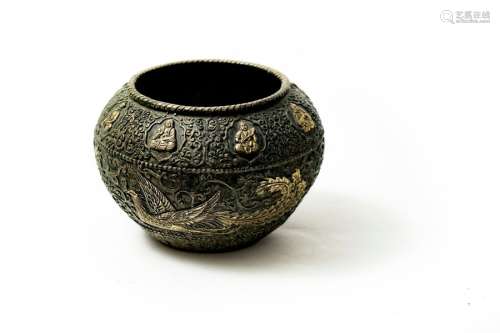 Lamaic bowl, China, 19th century \nGilt bronze, dec…