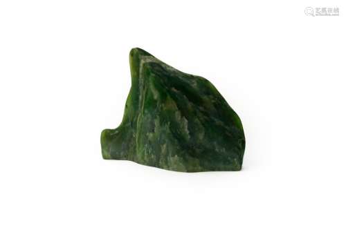 China, Qing \nSpinach green jade paperweight, depic…