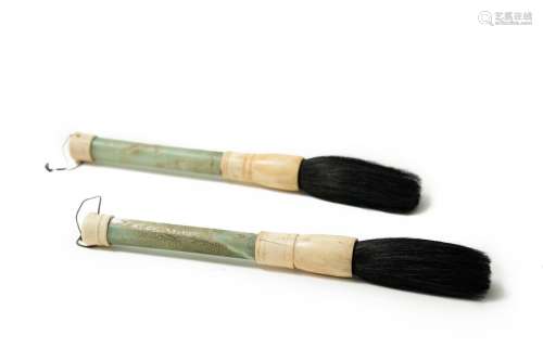 Pair of calligraphy brushes, China, early 20th cen…