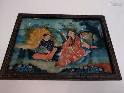Set of nine eglomise paintings, China, late 19th e…