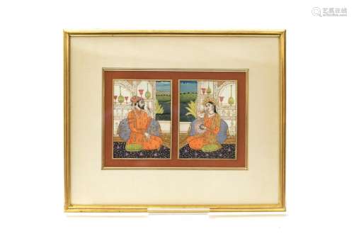 Two miniature portraits, India \nDepicting a couple…