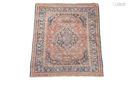 Kashan rug \nRed ground, adorned with flowering bra…