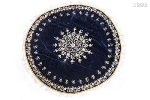 Round tablecloth, Turkey, ca. 1900 \nBlack silk vel…