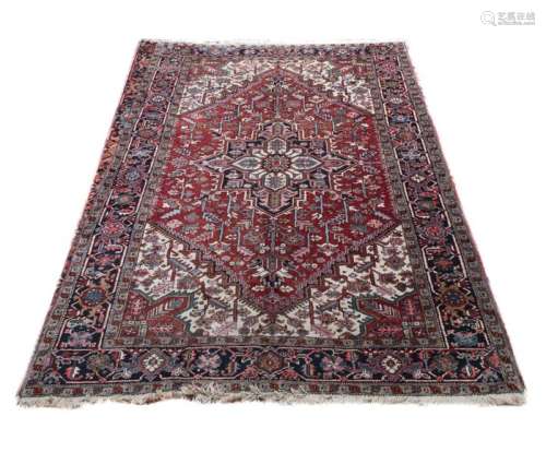 Bakhtiari rug \nRed ground, decorated with a blue m…