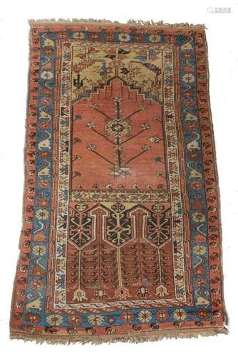 Ladik rug \nRed ground, decorated with a flower und…