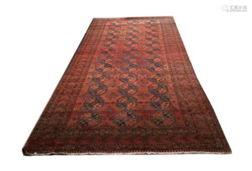 Rug, Turkmenistan, early 20th century \nBrick red g…