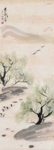 林风眠（1900～1991） 西湖 立轴 设色纸本