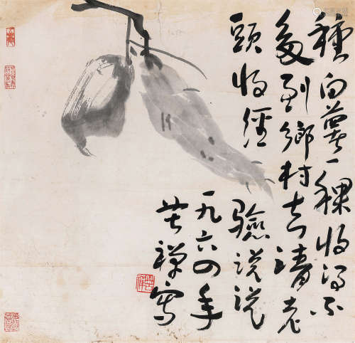 李苦禅（1899～1983） 花卉 镜心 水墨纸本