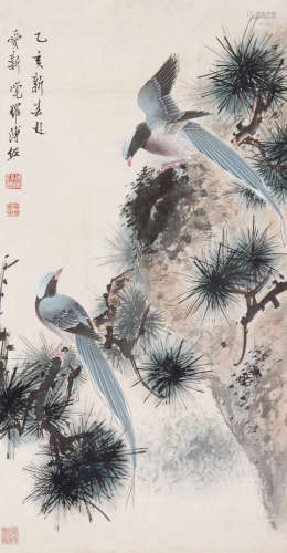 溥佐（1918～2001） 花鸟 立轴 设色纸本