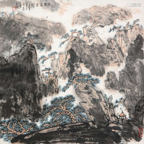孙克刚（1923～2007） 雨后飞云图 镜心 设色纸本