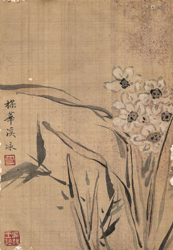 钱泳（1759～1844） 花卉 镜心 水墨绢本