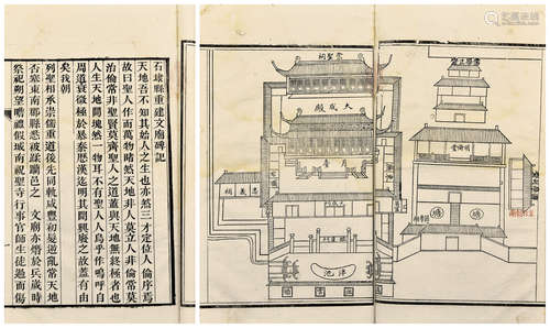 清光绪木活字本 石埭县重建文庙碑记 1册 白纸 线装