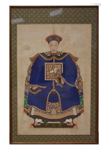 Chinese Ancestral Portrait of an Official, Qing D.