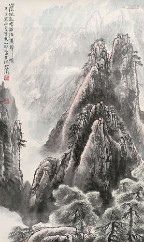 李行简（b.1937） 1984年作 黄山印象 镜心 设色纸本