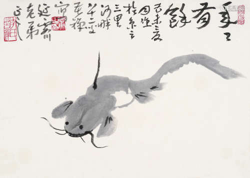 李苦禅（1899～1983） 1979年作 年年有余 镜心 水墨纸本