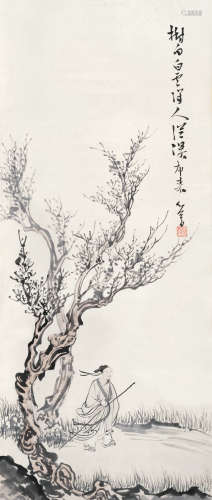 溥儒（1896～1963） 高仕图 立轴 设色纸本