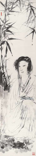 张友宪（b.1954） 1995年作 赏竹 镜心 设色纸本