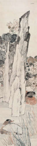 任伯年（1840～1895） 双鸭 立轴 设色纸本