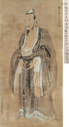 钱士升（1574～1652） 1622年作 钱氏太祖像 立轴 设色纸本