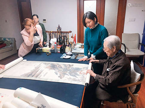 吴榖祥（1848～1903） 1895年作 泛舟图 立轴 设色纸本