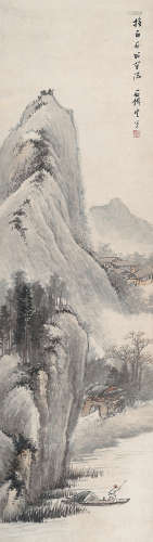 吴石僊（1811～1883） 拟白石翁笔法 立轴 设色纸本