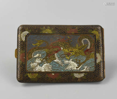 Japanese Enamel on Copper Card Case,19-20th C.