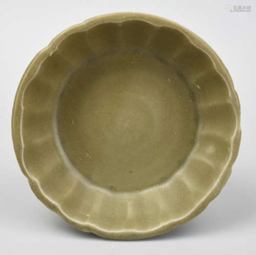 Chinese Longquan Celadon Fluted Washer ,Yuan D.