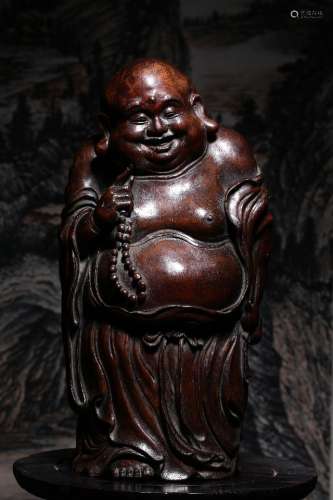 Qing dynasty bamboo Maitreya buddha